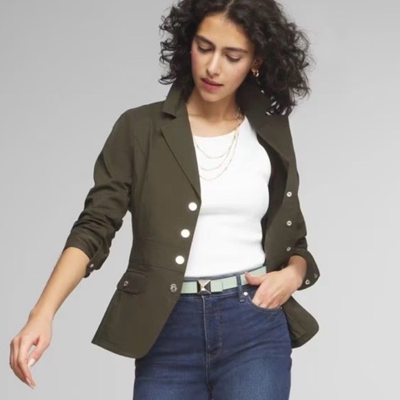 White House Black Market Jackets & Blazers - White House Black Market Dark Green Blazer